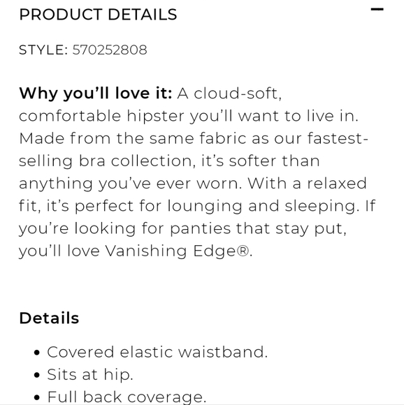 NWT SOMA Enbliss Hipster Size Medium Size M Adobe Rose - Picture 5 of 7